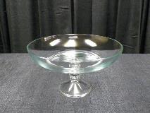 GLASS PEDESTAL SERVING BOWL