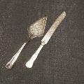 SILVER CAKE SERVER & KNIFE