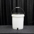 5 GAL WHITE BUCKET WITH SPIGOT