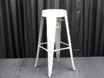 SILVER METAL BAR STOOL