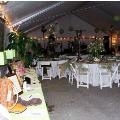 White Wood Chair & Round Table Set Up